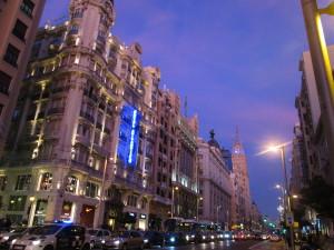Gran via Madrid city